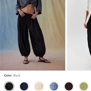 FP Playa Party Balloon Pants Black Women's Harem Pants with Elastic Cuffs